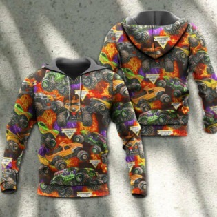 Truck Packed Monster Style Trucks - Hoodie - Owl Ohh - Owl Ohh
