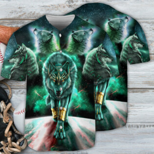 Wolf Warrior Galaxy Style - Baseball Jersey - Owl Ohh - Owl Ohh