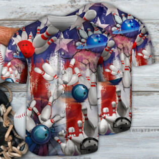 Bowling Independence Day Love Bowling - Baseball Jersey - Owl Ohh - Owl Ohh