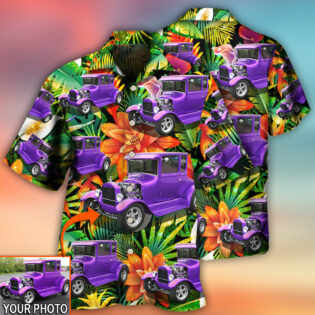 Car Model T Tropical Flower Custom Photo - Hawaiian Shirt - Owl Ohh - Owl Ohh