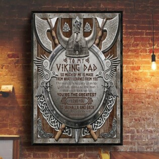 Viking To My Dad I Love You - Vertical Poster - Owl Ohh - Owl Ohh