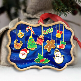 Christmas Santa Merry Xmas And Happy New Year - Horizonal Ornament - Owl Ohh - Owl Ohh
