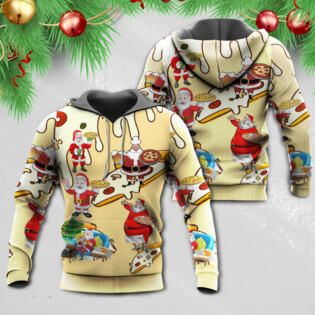 Christmas Santa Eating Pizza. It's Yummy - Hoodie - Owl Ohh - Owl Ohh