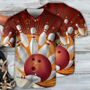 Bowling Strike Amazing Game Retro - Baseball Jersey - Owl Ohh - Owl Ohh