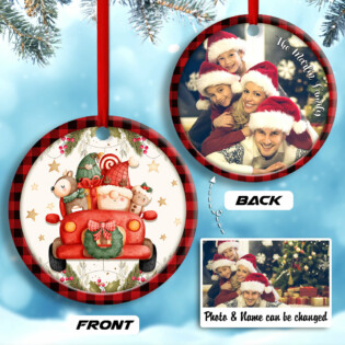 Christmas Merry Christmas Magic Of Christmas Custom Photo Personalized - Circle Ornament - Owl Ohh - Owl Ohh