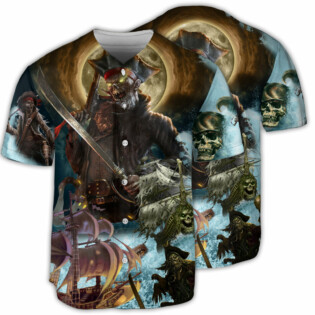 Skull Pirates Love Ocean - Baseball Jersey - Owl Ohh - Owl Ohh