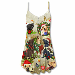 Christmas Xmas Is Better With Labrador Retriever - V-neck Sleeveless Cami Dress - Owl Ohh - Owl Ohh