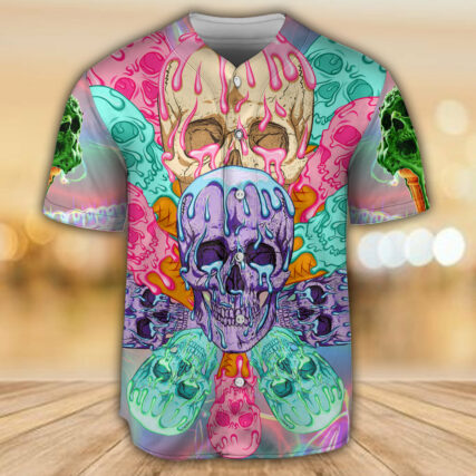 Skull Ice Cream Cooling - Baseball Jersey - Owl Ohh - Owl Ohh