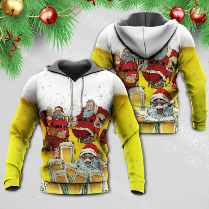Christmas Santa I Want More Beer - Hoodie - Owl Ohh - Owl Ohh
