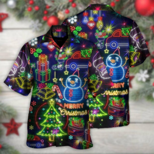 Christmas Bright Neon Lighting - Hawaiian Shirt - Owl Ohh - Owl Ohh