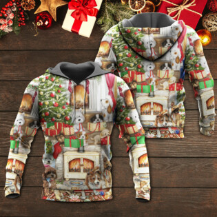 Christmas Dog Lover Merry Lovely Xmas - Hoodie - Owl Ohh - Owl Ohh