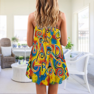 Sydney Mardi Gras Colorful Art - V-neck Sleeveless Cami Dress - Owl Ohh