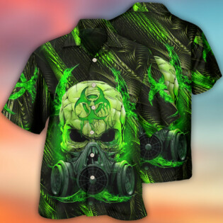 Skull Mask Green Lighting - Hawaiian Shirt - Owl Ohh - Owl Ohh