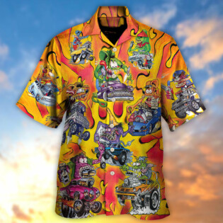 Hot Rod Vintage Racing Savage Burn Energy - Hawaiian Shirt - Owl Ohh - Owl Ohh