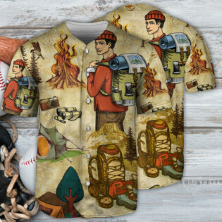 Camping Love Life Art Style - Baseball Jersey - Owl Ohh - Owl Ohh