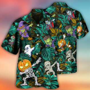 Halloween Dabbing Skeleton Zombie Style - Hawaiian Shirt - Owl Ohh - Owl Ohh