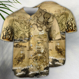 Octopus Amazing And Sail Retro - Baseball Jersey - Owl Ohh - Owl Ohh