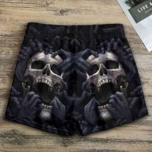 Skull Love Darkness Screaming - Women's Casual Shorts - Owl Ohh - Owl Ohh