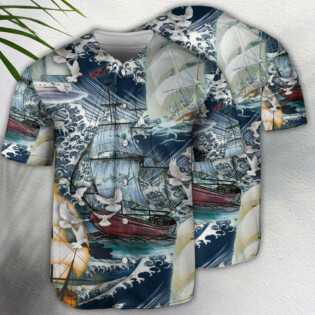 Sailing Dove Love Big Wave - Baseball Jersey - Owl Ohh - Owl Ohh