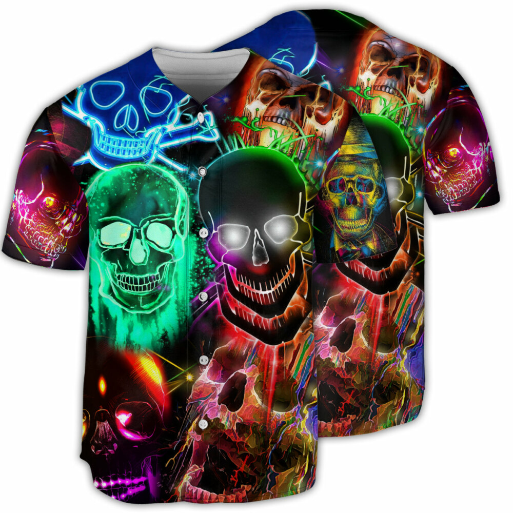 Skull Glowing - Baseball Jersey - Owl Ohh - Owl Ohh
