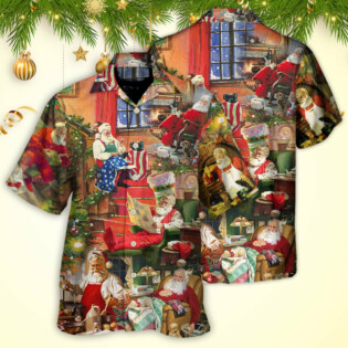 Christmas Santa Claus In Daily Life - Hawaiian Shirt - Owl Ohh - Owl Ohh