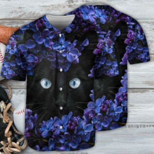 Black Cat Love Dried Herbs and Plants - Baseball Jersey - Owl Ohh - Owl Ohh