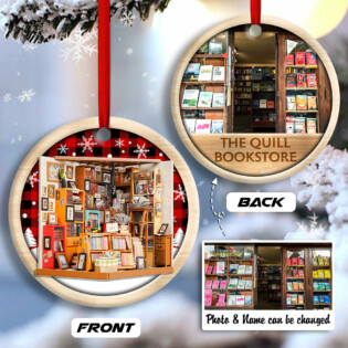 Bookstore Christmas A Book Is A Dream That You Hold In Your Hands Custom Photo Personalized - Circle Ornament - Owl Ohh - Owl Ohh