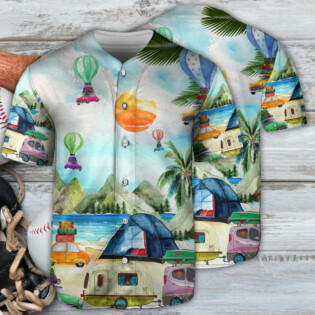 Camping Get High With - Baseball Jersey - Owl Ohh - Owl Ohh