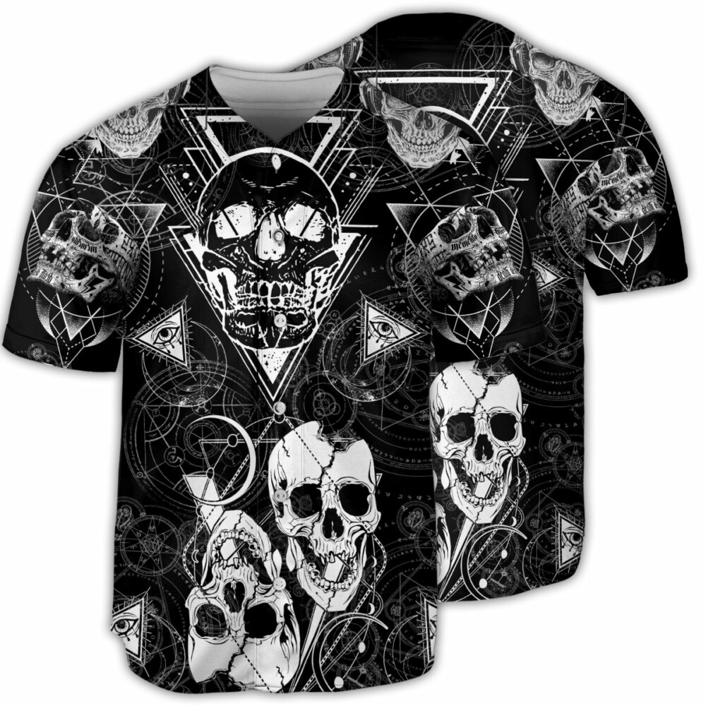 Skull Love Black - Baseball Jersey - Owl Ohh - Owl Ohh