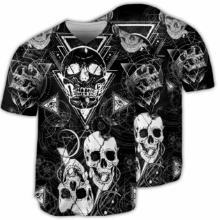 Skull Love Black - Baseball Jersey - Owl Ohh - Owl Ohh