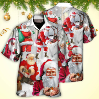 Christmas Santa Claus Story Funny Art Style - Hawaiian Shirt - Owl Ohh - Owl Ohh