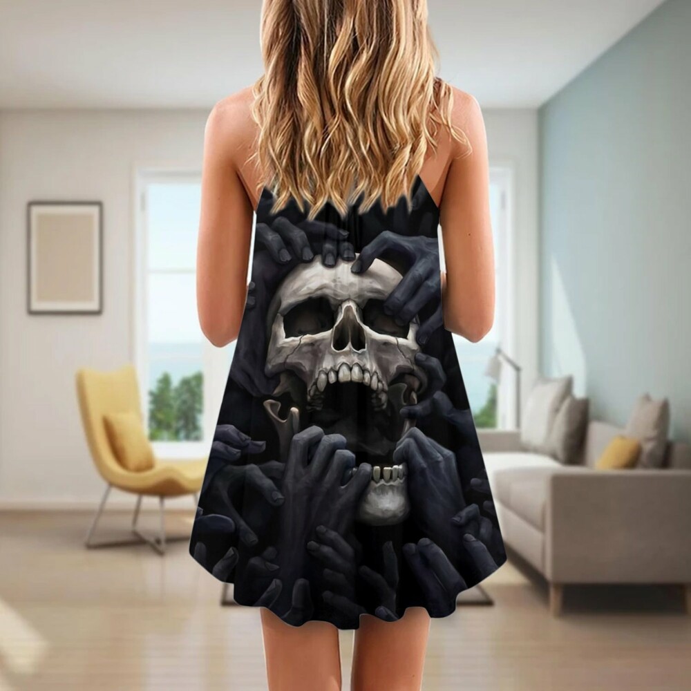 Skull Love Darkness Style - Summer Dress - Owl Ohh - Owl Ohh