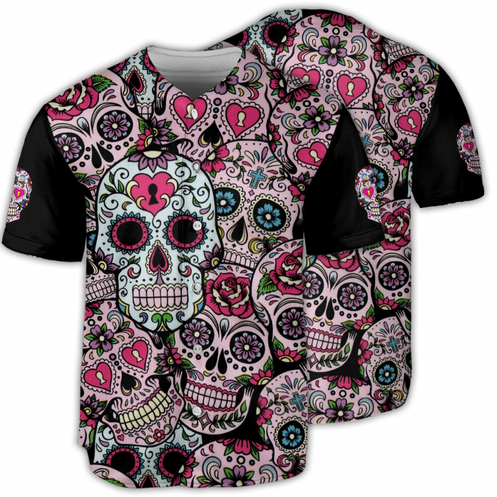 Sugar Skull Amazing - Baseball Jersey - Owl Ohh - Owl Ohh
