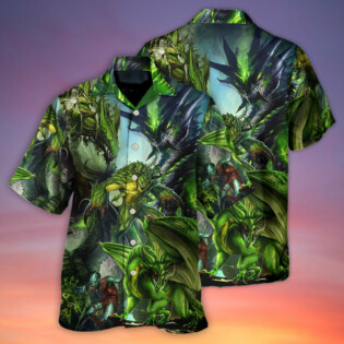 Dragon Green Skull Lover Art Style - Hawaiian Shirt - Owl Ohh - Owl Ohh