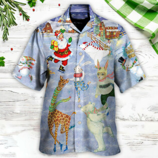 Christmas Holiday Ice Skating Party Animal - Hawaiian Shirt - Owl Ohh for men and women, kids - Owl Ohh