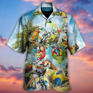 Parrot Cocktail Tropical Vibes - Hawaiian Shirt - Owl Ohh for men and women, kids - Owl Ohh