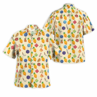 DnD Monsters Pineapple Diamond Pattern - Hawaiian Shirt - Owl Ohh - Owl Ohh