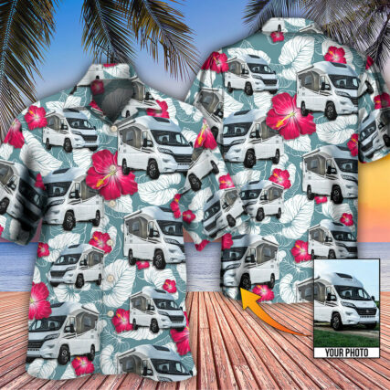 RV Camper Tropical Custom Photo - Hawaiian Shirt - Owl Ohh - Owl Ohh
