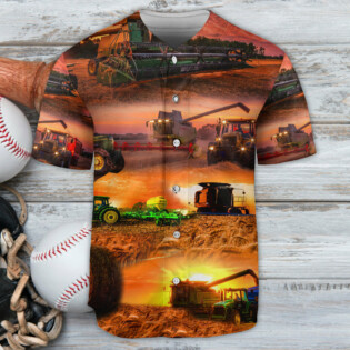Tractor Farm The Harvest Is Great And Plentiful - Baseball Jersey - Owl Ohh - Owl Ohh