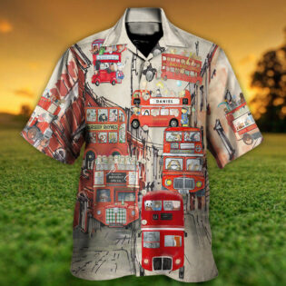 Bus Driver Big Red Party Bus - Hawaiian Shirt - Owl Ohh - Owl Ohh