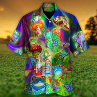 Frog Colorful Tropical Enjoying A Day Of Fun - Hawaiian Shirt - Owl Ohh - Owl Ohh