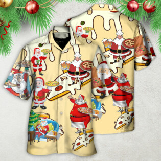 Christmas Santa Eating Pizza. It's Yummy - Hawaiian Shirt - Owl Ohh - Owl Ohh