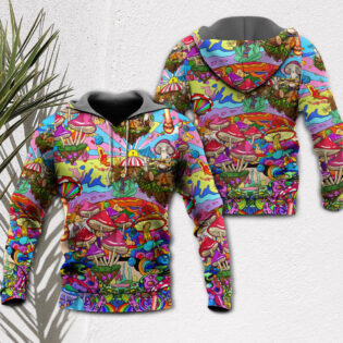 Hippie Mushroom Hallucinogenic Psychedelic - Hoodie - Owl Ohh - Owl Ohh
