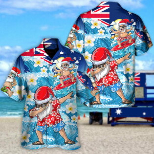 Christmas In July Dabbing Santa Funny Summer - Hawaiian Shirt - Owl Ohh-Owl Ohh