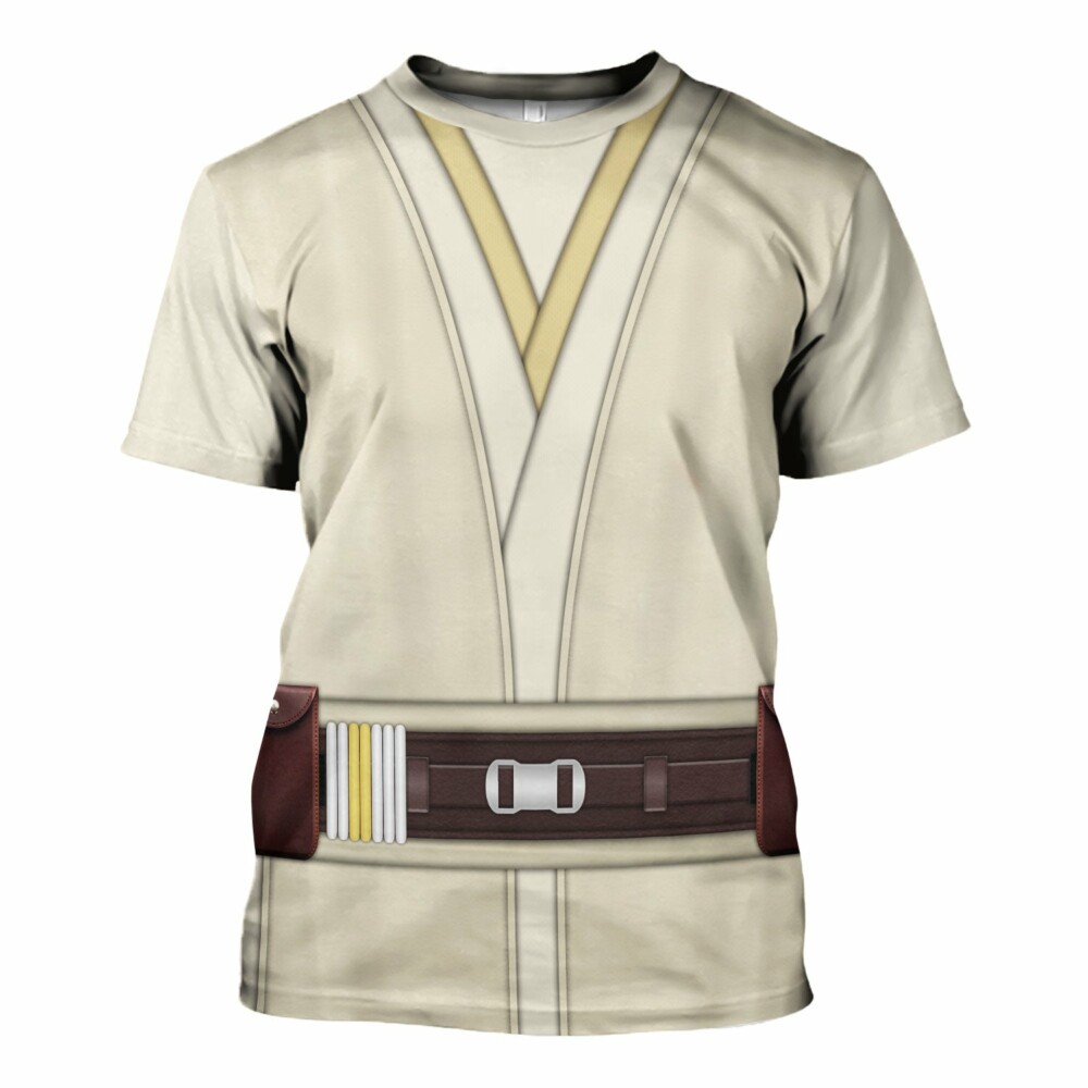 Star Wars Qui-Gon Jinn's Jedi Robes Costume - Unisex 3D T-shirt