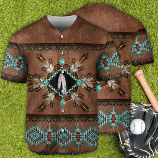 Native American With Leather Style - Baseball Jersey - Owl Ohh - Owl Ohh