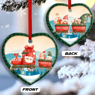 Christmas Santa Is Coming Xmas Lover - Heart Ornament - Owl Ohh - Owl Ohh