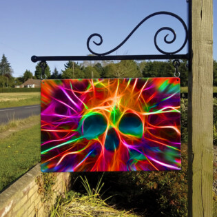 Skull Rainbow Color Love Cool Style - Metal Sign - Owl Ohh - Owl Ohh