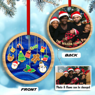 Christmas Santa Merry Xmas And Happy New Year Custom Photo Personalized - Circle Ornament - Owl Ohh - Owl Ohh