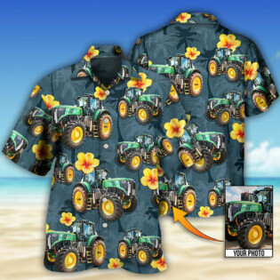 Tractor Lover Tropical Custom Photo - Hawaiian Shirt - Owl Ohh - Owl Ohh